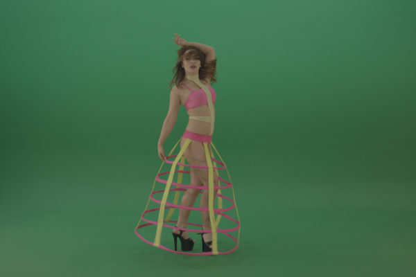 Green screen video footage dance woman