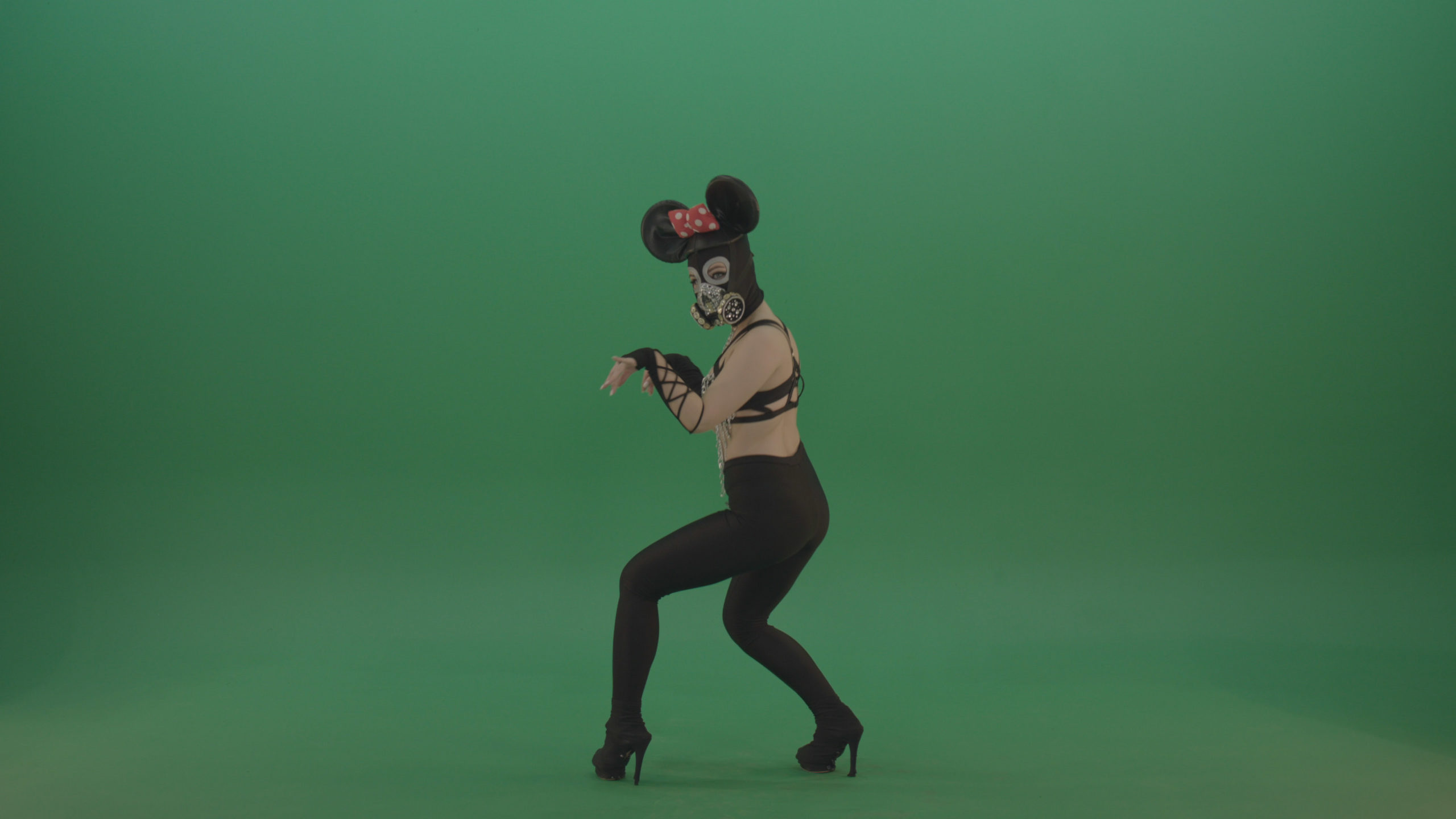 Green screen video footage dance woman