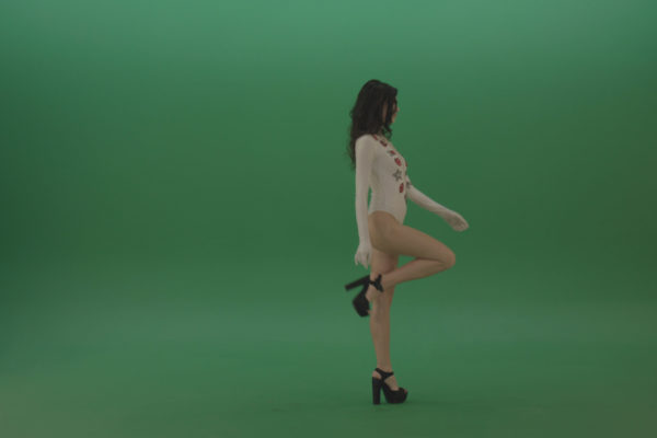 Green screen video footage dance woman