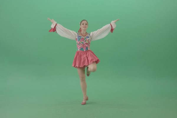 national folk dance green screen video footage