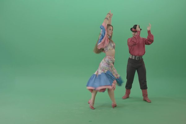 national folk dance green screen video footage