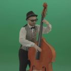 Musician on green screen music player video footage