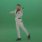 Musician on green screen music player video footage