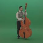 Musician on green screen music player video footage