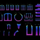 Facade Decorative Elements for Video Projection