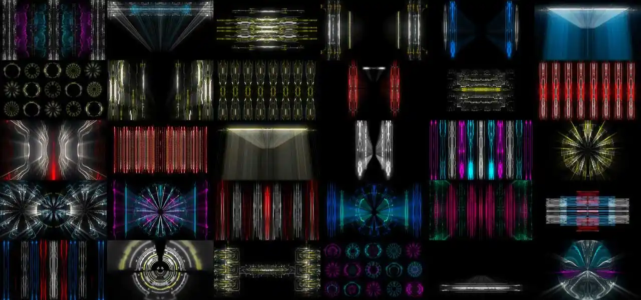 AI Lines Vj loops & Motion Backgrounds for Video Mixing