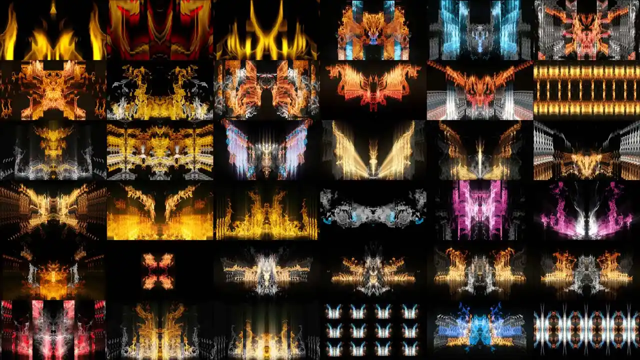 Abstract Fire and Flame Visuals. VJ Loops Pack