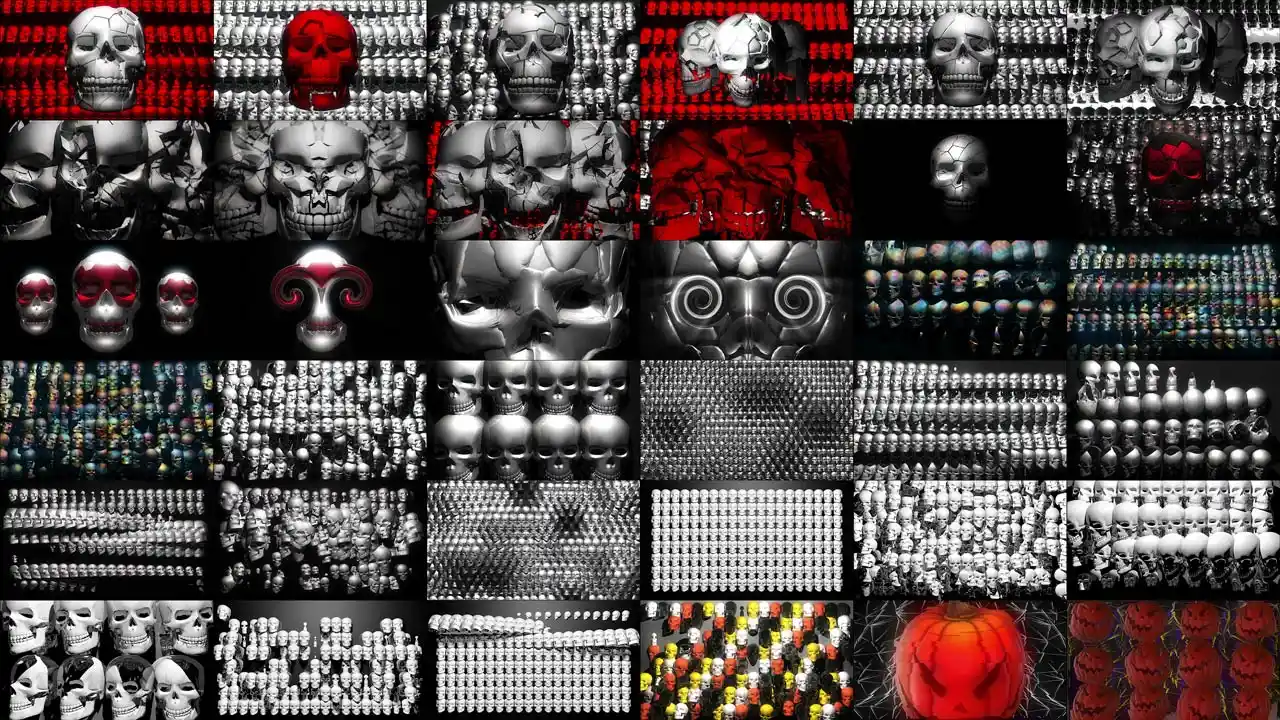 Skull Animation Visuals Vj loops for vjing