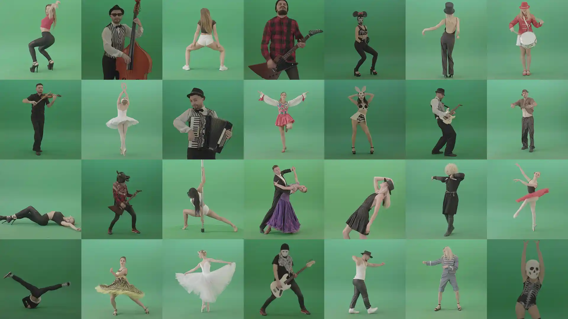 Ultra HD green screen video footage