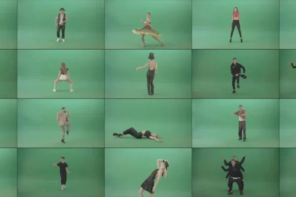 Green Screen Dancing People Girls Video Footage