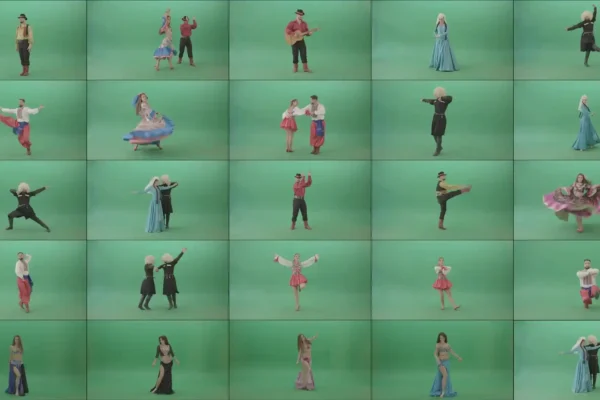 Green Screen Folk Dance Video Footage